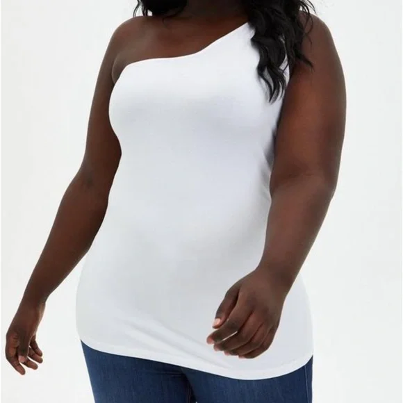 #270 NWT Torrid Foxy One Shoulder Tank - Picture 1 of 4